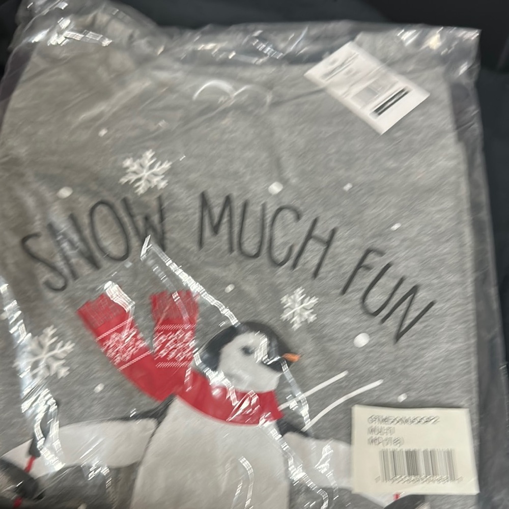 Gray Kids Shirt with Penguin Design